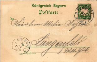 1898 (Vorläufer) Neustadt an der Aisch, Kgl. Bezirksamt, Partie am Nürnberger Tor, Parthie an der Ai...