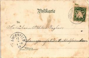 1899 (Vorläufer) Bodensee, Pfander Hotel, Bahnhof & Hafen Rorschach, Konstanz, Schloss Monfort, ...