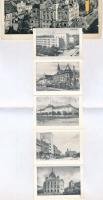 1940 Kassa, Kosice; Színház és dóm. leporellólap 10 képpel / theatre and cathedral. leporellocard wi...