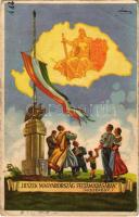 Hiszek Magyarország feltámadásában. Hiszekegy. Kiadja az Ereklyés Országzászló Nagybizottsága / Hungarian irredenta propaganda, Hungarian flag, Treaty of Trianon s: Lamoss (EB)