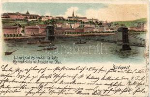 Budapest Lánchíd litho (small tear)