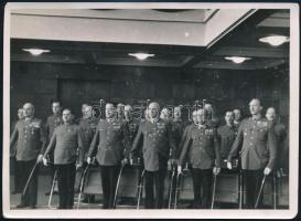 cca 1935 Magas rangú tisztek csoportképe fotó 18x12 cm