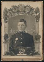 cca 1900 Leszerelési emlék fotó Budapest 11x17 cm