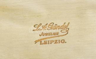 Ezüst (Ag) Strübe & Sohn antik merőkanál, 2 db, monogrammal gravírozott, jelzett, korának megfel...