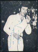 Szécsi Pál énekes autográf aláírással ellátott fotó 11x15 cm