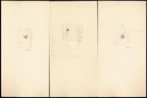 Dániel Viktor (1926-2001): Mi-ni ex-libris "Dani". Mappa össz. 10 db grafikával. Rézkarc, ...