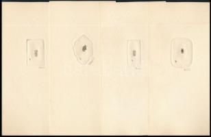 Dániel Viktor (1926-2001): Mi-ni ex-libris "Dani". Mappa össz. 10 db grafikával. Rézkarc, ...