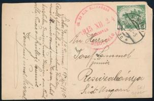 1915 temesvári fotólap, katonai ellenőrző bizottság cenzúra bélyegzőjével