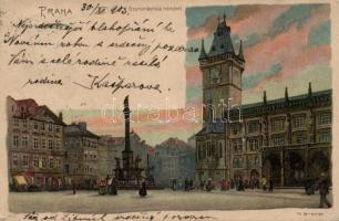 Praha, Prag; Staromestske namesti / Old Town Square litho s: H. Ströse