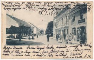 1903 Goszpics, Gospic; Glavna ulica / main street, shop of Kolacevic (EK)