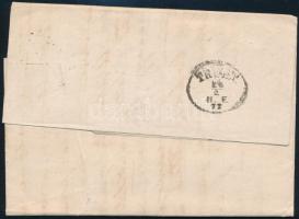 1871 Réznyomat 5kr elfogazva, levélen / with shifted perforation on cover "FIUME P.M." - T...