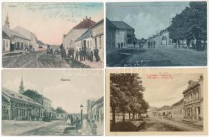 Szalatnok, Szlatina, Slatine; - 4 db RÉGI város képeslap / 4 pre-1945 town-view postcards