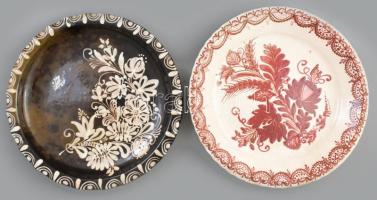 Szántó Imre Hódmezővásárhely + Mónus Sándor Hódmezővásárhely falitál, mázas kerámia jelzéssel, kopás...