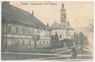 Plaski (Lika), Episkopatski dvor i Crkva / bishop's palace, church (EK)