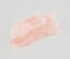 Rózsaszín jáde nyúl figura 6,5 cm