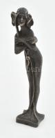 Ezüst (Ag) szecessziós női akt figura. jelzés nélkül. 9 cm, 45,75 g