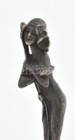 Ezüst (Ag) szecessziós női akt figura. jelzés nélkül. 9 cm, 45,75 g