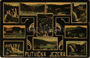 1908 Plitvicka Jezera / Plitvitzer-Seen / Plitvicei-tavak / Plitvice Lakes. Art Nouveau (ázott / wet damage)