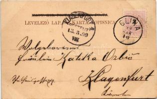 1899 (Vorläufer) Glina, látkép / general view (fl)