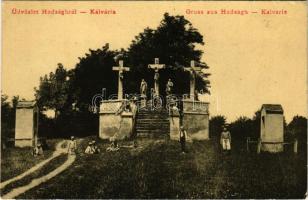 1914 Hódság, Odzaci; Kalvarie / Kálvária, gyerekek. W. L. 1989. / calvary, children (EK)