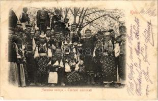 1910 Knin, Narodna nosnja / Costumi nazionali / Horvát népviselet, folklór / Croatian folklore, traditional costumes (r)