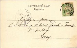 1903 Daruvár, Daruvar; utca, templom, fürdő szálloda / street view, church, spa hotel (r)