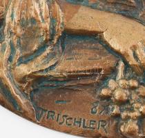 1987 Trischler Ferenc (1945- ): Borivó. Jelzéssel, d: 14-15 cm