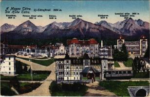 1921 Újtátrafüred, Neu-Schmecks, Novy Smokovec (Magas-Tátra, Vysoké Tatry); villamos vasútállomás / tram station (r)