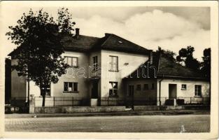 1958 Galánta, Masarykova ulica, gymnázium / Masaryk utca, Állami gimnázium / street view, grammar school (EK)