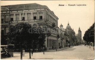 Kassa, Kosice; Kossuth Lajos utca, szálloda. Varga Bertalan kiadása / street view, hotel (EK)