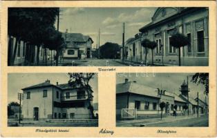 1940 Adony, utca, Főszolgabírói hivatal, Községháza. Rabóczky András kiadása (EK)