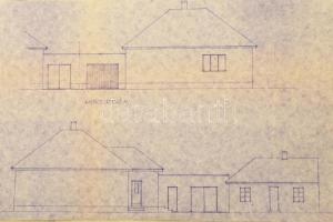 cca 1960 Horváth Ernő építész technikus irat hagyaték: igazolványok és saját házuknak építési tervei...