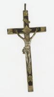 Feszület. XIX. sz. vége. ezüstözött sárgaréz 20 cm