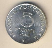 1948. 5Ft Ag "Petőfi" T:2