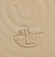 Karl Louis Lehmann mázas kerámia kaspó. Kézzel festett, jelzett, hibátlan 10 cm