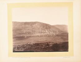 cca 1880 Bosznia fotóalbum 26 db nagy méretű városképes fotóval. Megviselt keménytáblás vászonkötésb...