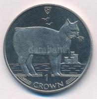 Man-sziget 1988. 1C Cu-Ni "Manx macska / II. Erzsébet" T:AU Isle of Man 1988. 1 Crown Cu-N...