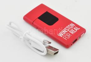 Winston elektromos öngyújtó, USB töltőkábellel