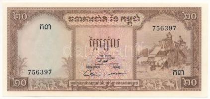 Kambodzsa DN (1972) 20R T:UNC  Cambodia ND (1972) 20 Riels C:UNC  Krause P#5d