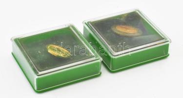 2 darab Országos Magyar Vadászati Védegylet fém jelvény, jó állapotban