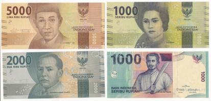 Indonézia 2013. 1000R + 2016. 1000R + 2000R + 5000R T:UNC Indonesia 2013. 1000 Rupiah + 2016. 1000 Rupiah + 2000 Rupiah + 5000 Rupiah C:UNC