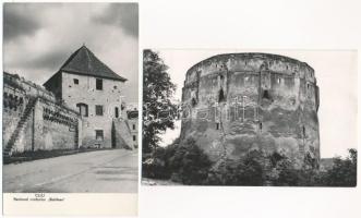 11 db MODERN erdélyi képeslap várakkal és őrtornyokkal / 11 modern Transylvanian town-view postcards...