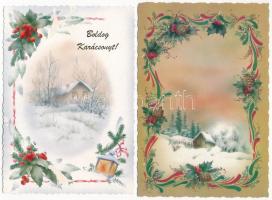 KARÁCSONY - 50 db MODERN grafikai üdvözlő képeslap / CHRISTMAS - 50 modern graphic greeting postcard...