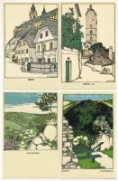 WIENER WERKSTÄTTE by Karl Schwetz - 10 db MODERN reprint képeslap / 10 modern reprint postcards