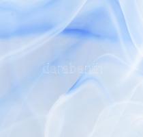 cca 1970 Murano világoskék kínáló, jelzés nélkül, hibátlan, 29x29 cm, m: 11 cm