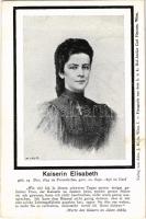 1898 (Vorläufer) Erzsébet királynő (Sissi) gyászlapja. Carl Pietzner, Alex J. Klein / Obituary postcard of Empress Elisabeth of Austria (Sisi)