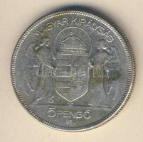 1930. 5P Ag "Horthy jobbra" T:3
