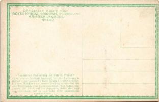 Russische Panzerzug im österr. Feuer. Offizielle Karte für Rotes Kreuz, Kriegsfürsorgeamt, Kriegshil...