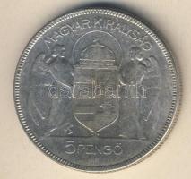 1930. 5P Ag "Horthy jobbra" T:3