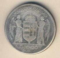1930. 5P Ag "Horthy jobbra" T:3